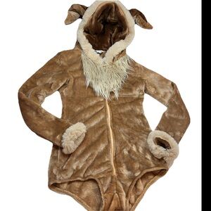 Mobbunny Brown FUR Bunny SUIT Poseable Rabbit Ears Bodysuit Leotard UNITARD SZ S
